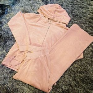 Vintage 2000s Velour Juicy Couture Pink Tracksuit